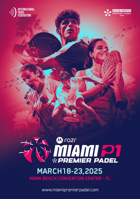 Read more about the article MAIN DRAW TICKETS NOW ON SALE FOR MOTOROLA RAZR MIAMI PREMIER PADEL P1 – PREMIER PADEL’S FIRST EVER U.S. EVENT IN MIAMI BEACH ON MARCH 18-23