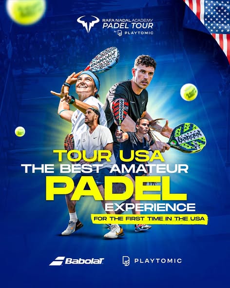 Read more about the article The Rafa Nadal Academy Pádel Tour makes the leap to the United States hand in hand with Playtomic.