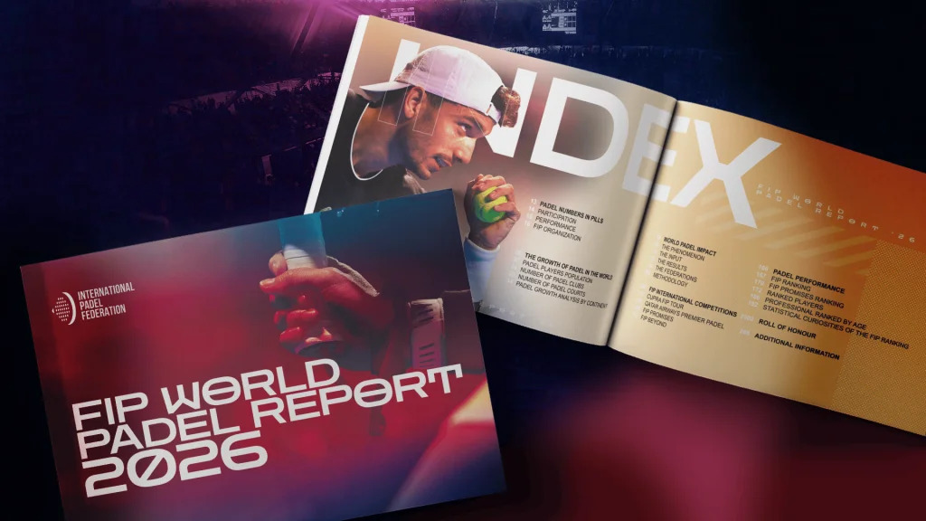 Read more about the article FIP World Padel Report 2026 is online. More than 40 million players, courts up by 20% and a new study on economic impact: €8.6 billion in GDP
